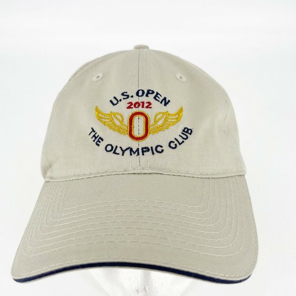 US Open 2012 Golf Olympic Club Hat CAP Adjustable Strapback USGA Light Tan - Picture 3 of 11